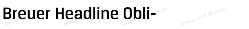 Breuer Headline Obli字体转换